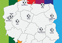Mapa boisk ufundowanych przez Śnieżkę podczas dziewięciu edycji programu