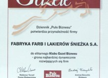 Gazela Biznesu 2004 dla ŚNIEŻKI