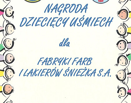 Śnieżka otrzymała nagrodę „Dziecięcy Uśmiech” 
