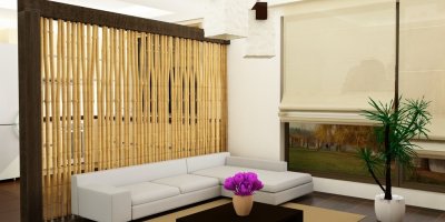 Bambusowa ściana w przedpokoju. Aranżacje i inspiracje wnętrzarskie