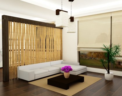 Bambusowa ściana w przedpokoju. Aranżacje i inspiracje wnętrzarskie